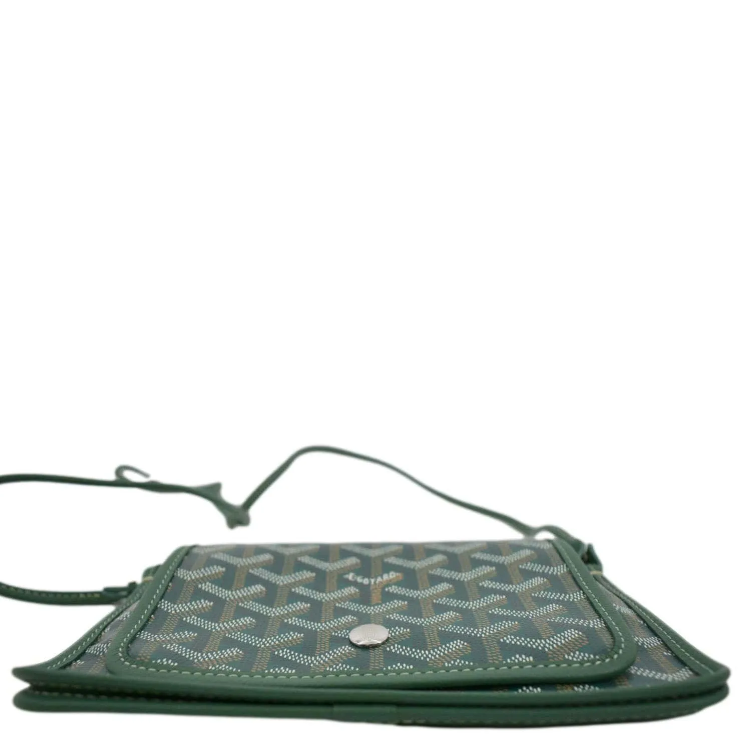 GOYARD Plumet Chevron Print Canvas Shoulder Bag Green
