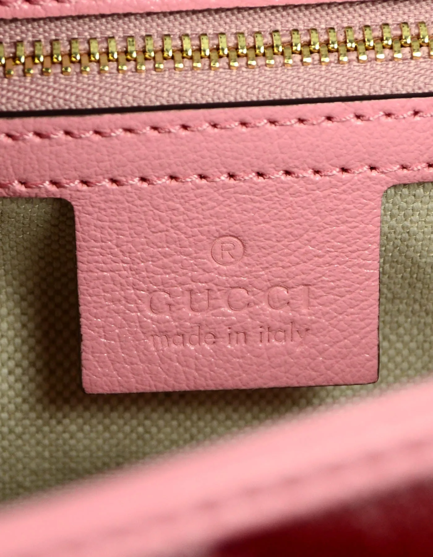Gucci 2021 Red & Pink Leather GG Marmont Small Flap Shoulder Bag