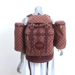 Gucci Alpina Trekking Backpack Burgundy GG Monogram Canvas