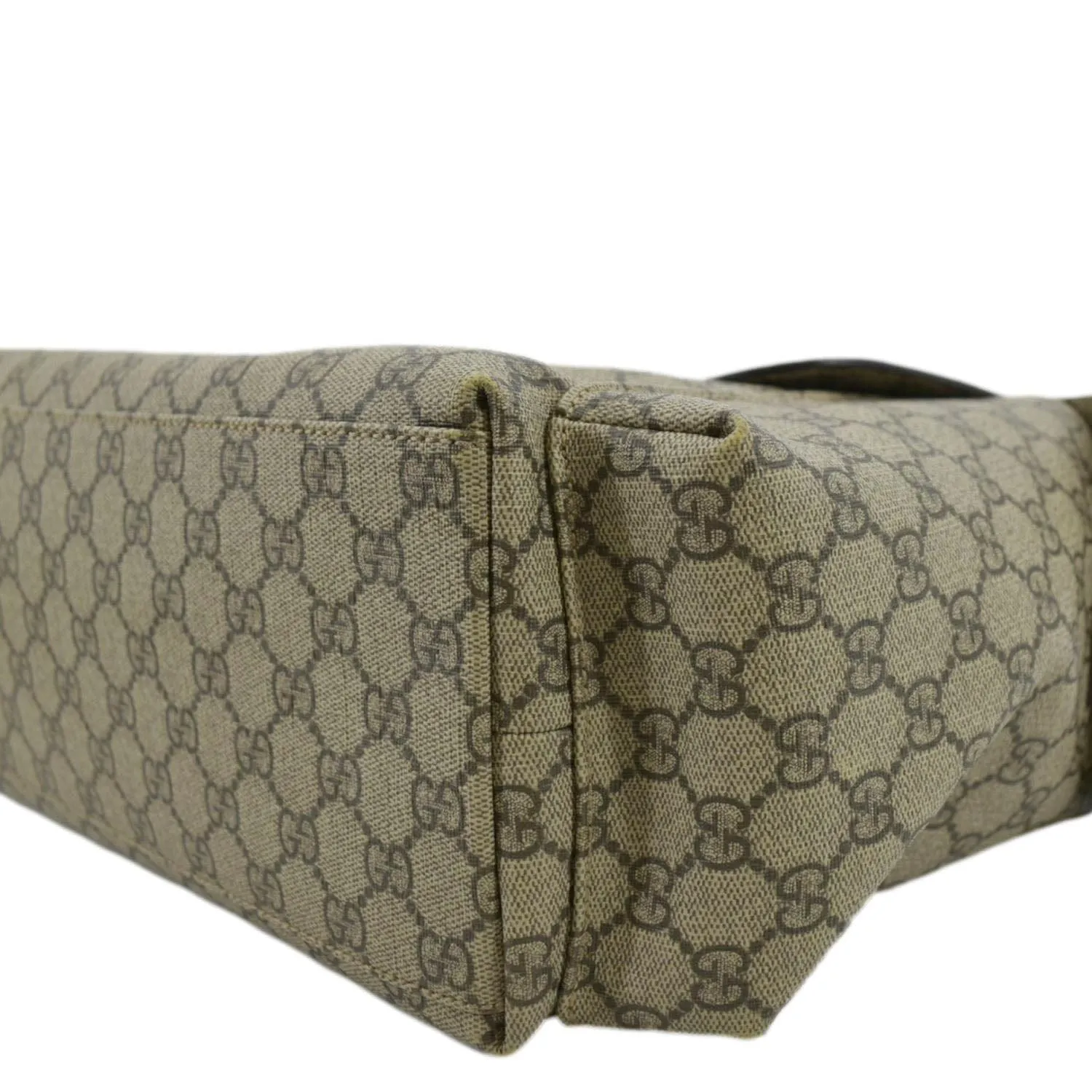 GUCCI Diaper GG Canvas Shoulder Bag Beige 211131
