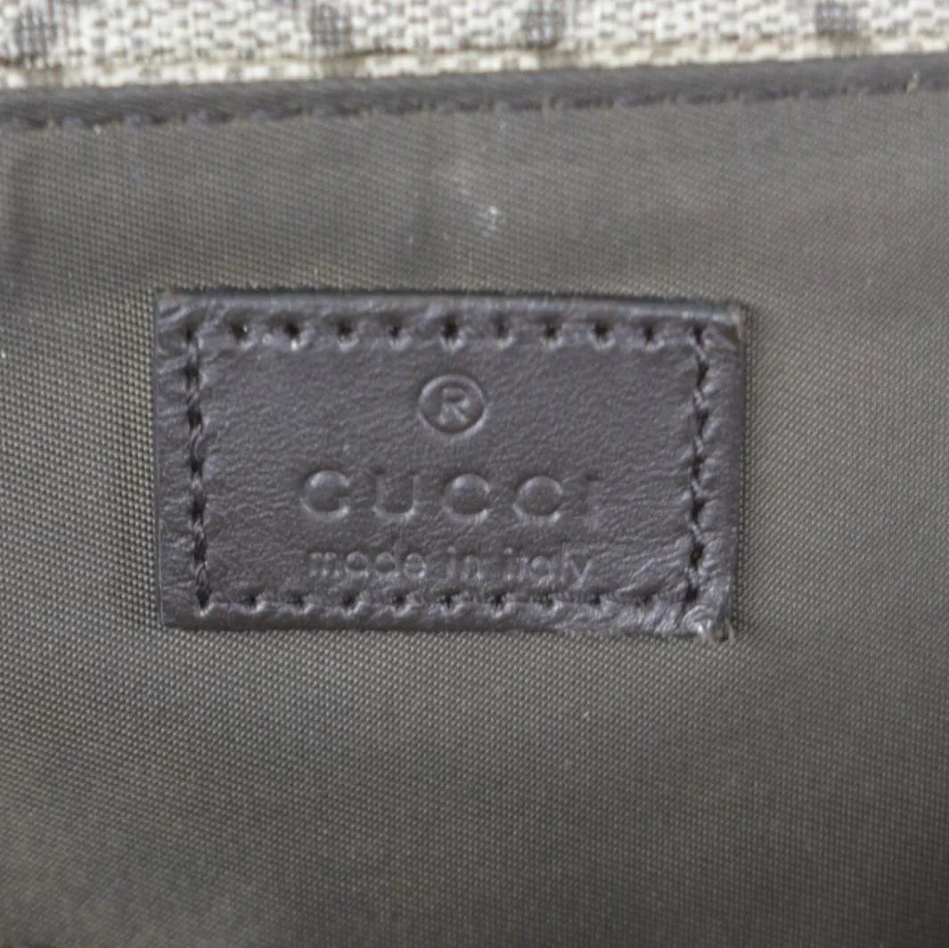 GUCCI Diaper GG Canvas Shoulder Bag Beige 211131