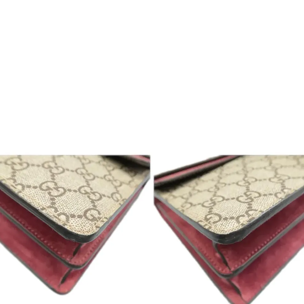 GUCCI Dionysus Medium Blooms GG Supreme Canvas Shoulder Bag Beige 400249
