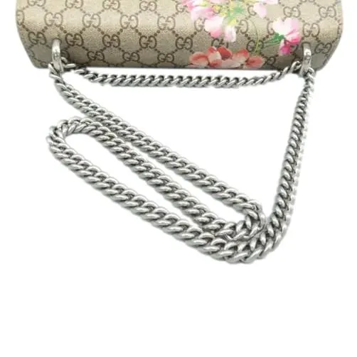 GUCCI Dionysus Medium Blooms GG Supreme Canvas Shoulder Bag Beige 400249