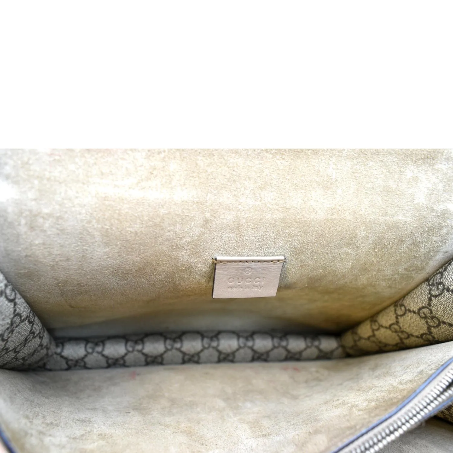 GUCCI Dionysus Medium GG Supreme Monogram Shoulder Bag Beige 403348