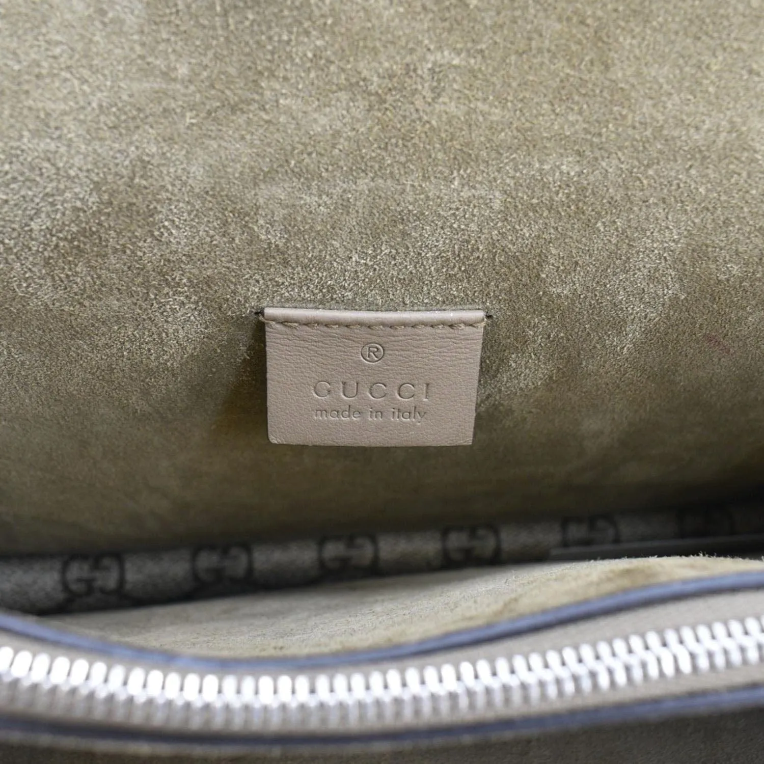 GUCCI Dionysus Small GG Supreme Canvas Shoulder Bag Beige 400249