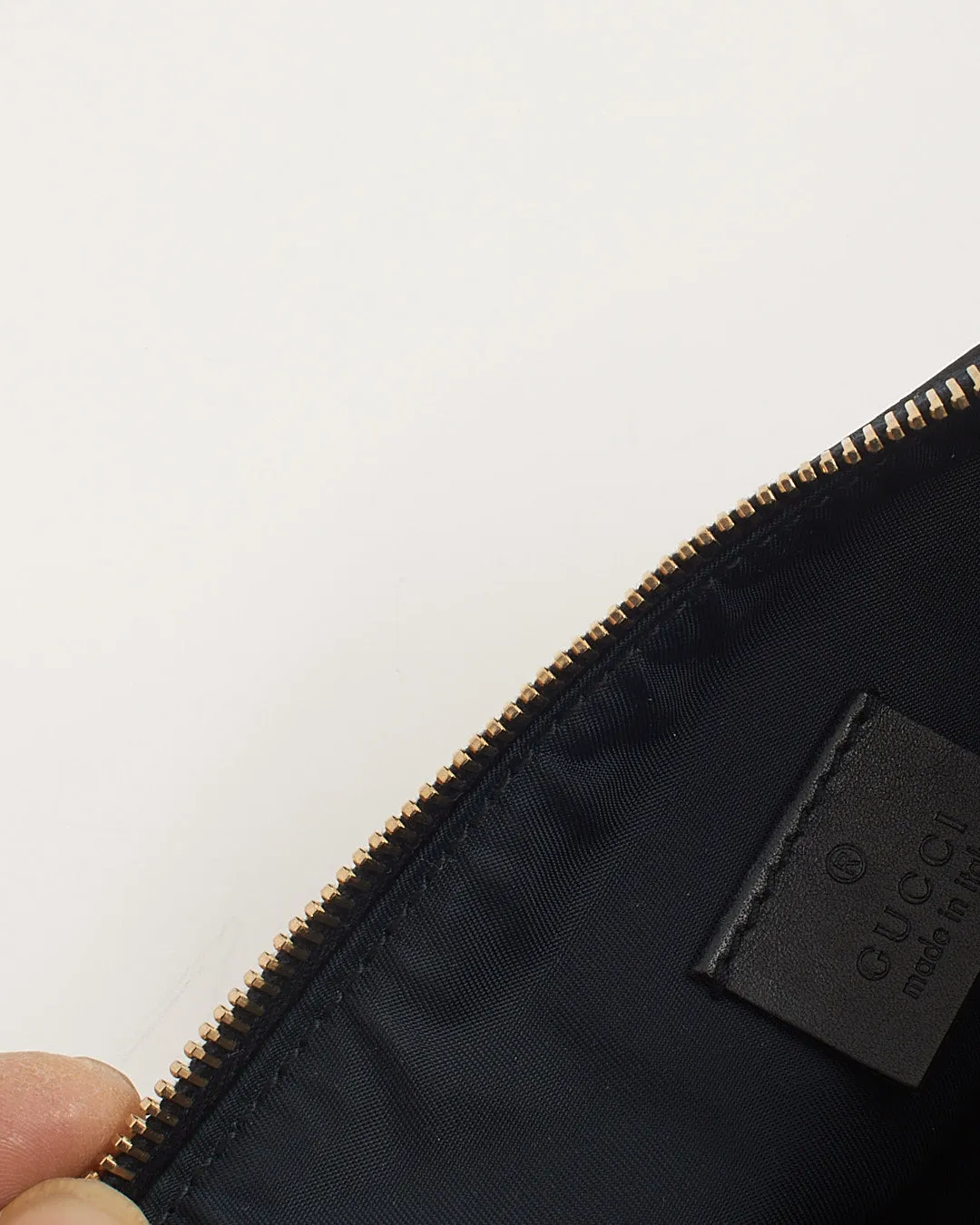 Gucci GG Beige/ Navy Canvas Sherry Line Pochette Bag
