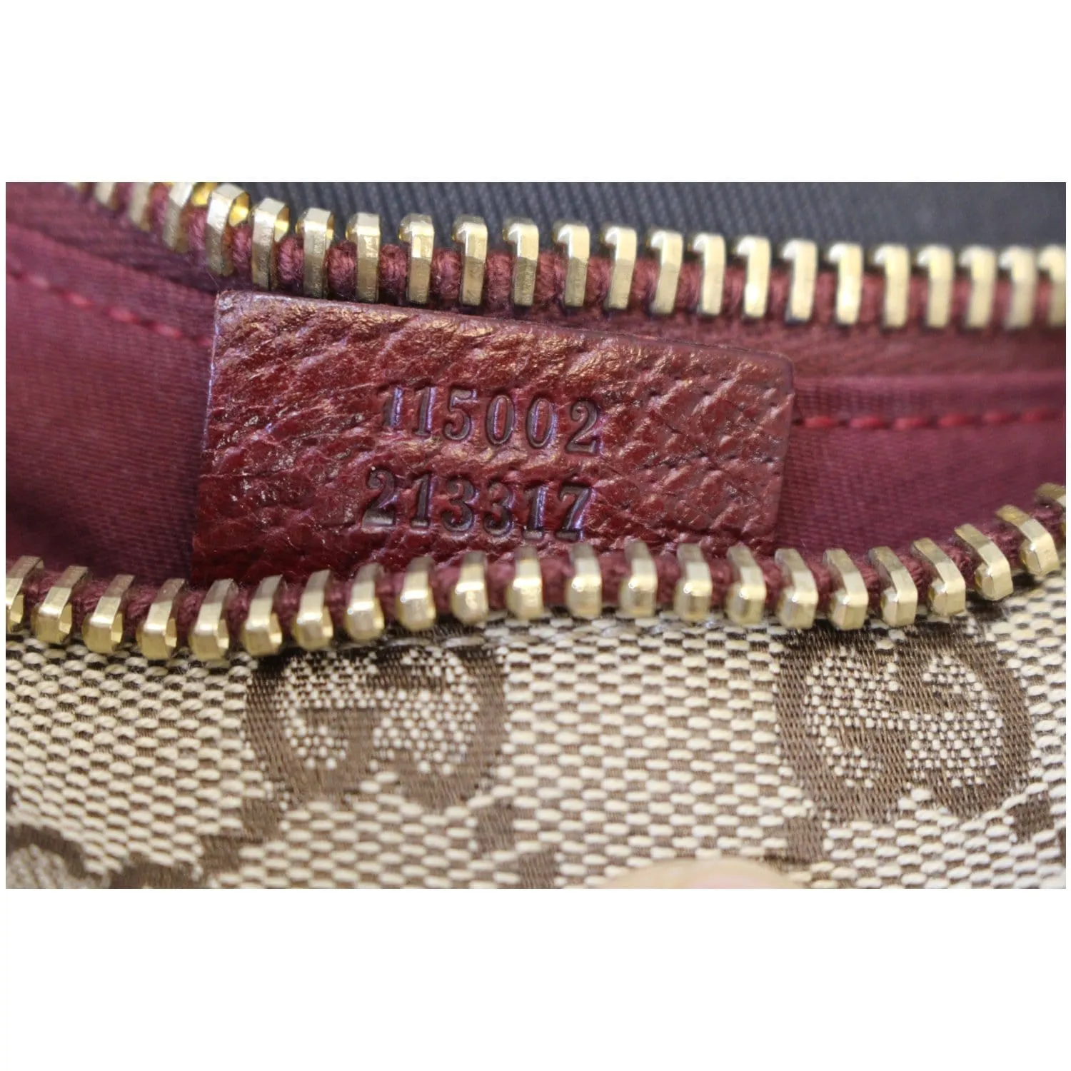 GUCCI GG Canvas Classic Ring Tote Shoulder Bag Beige