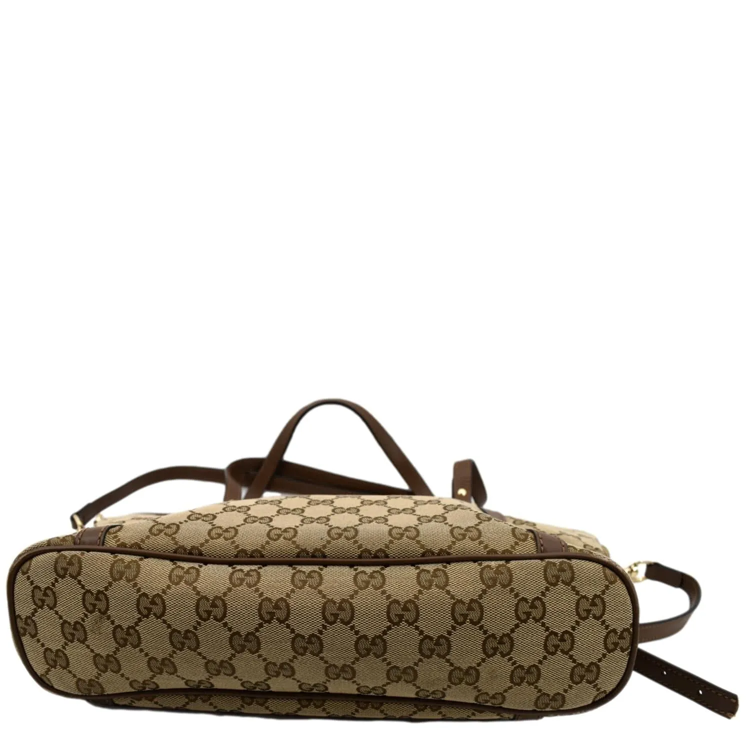 GUCCI GG Canvas Leather 2-Way Tote Shoulder Bag Beige 388929