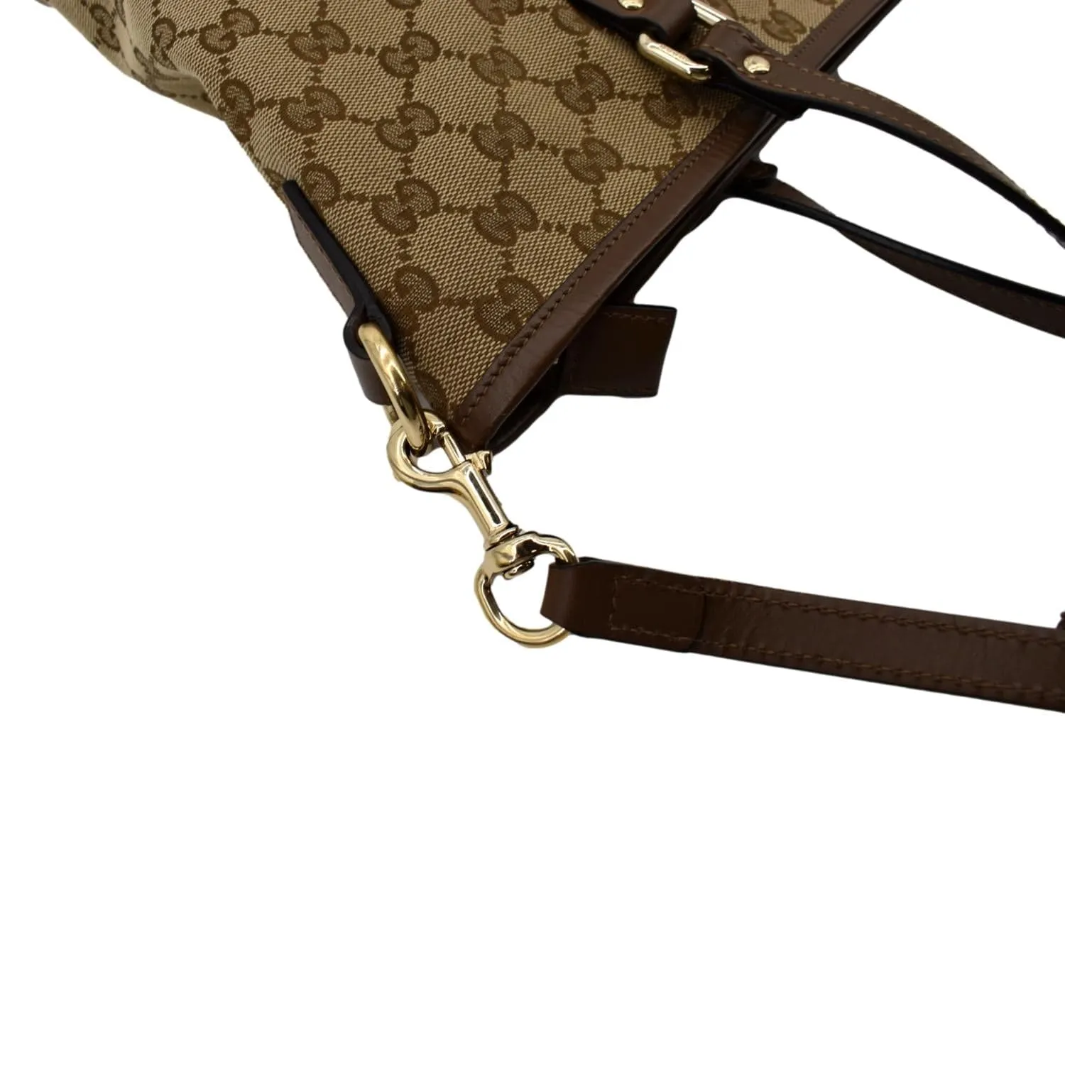 GUCCI GG Canvas Leather 2-Way Tote Shoulder Bag Beige 388929