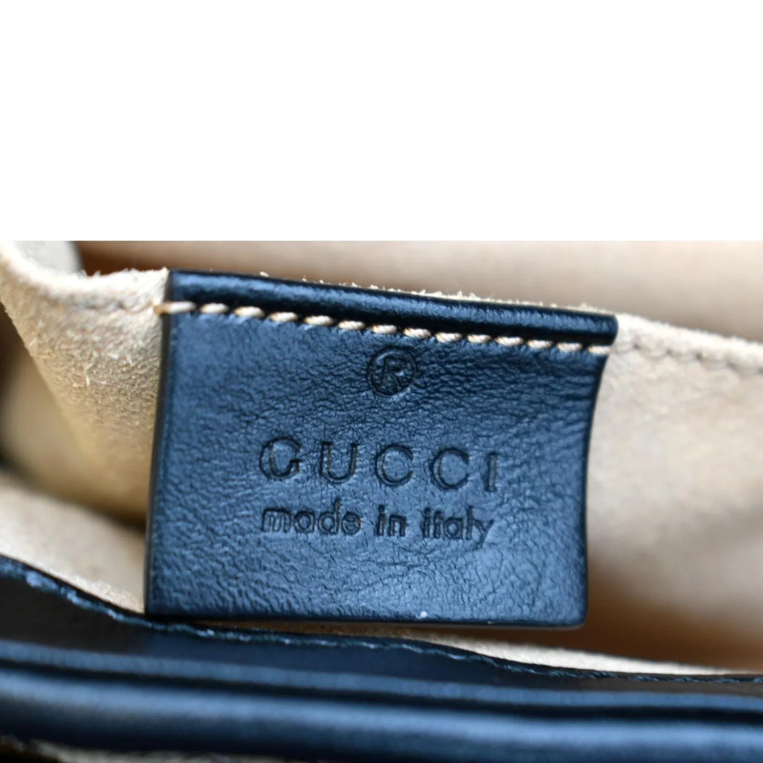 GUCCI GG Marmont Mini Canvas Leather Shoulder Bag Beige 446744
