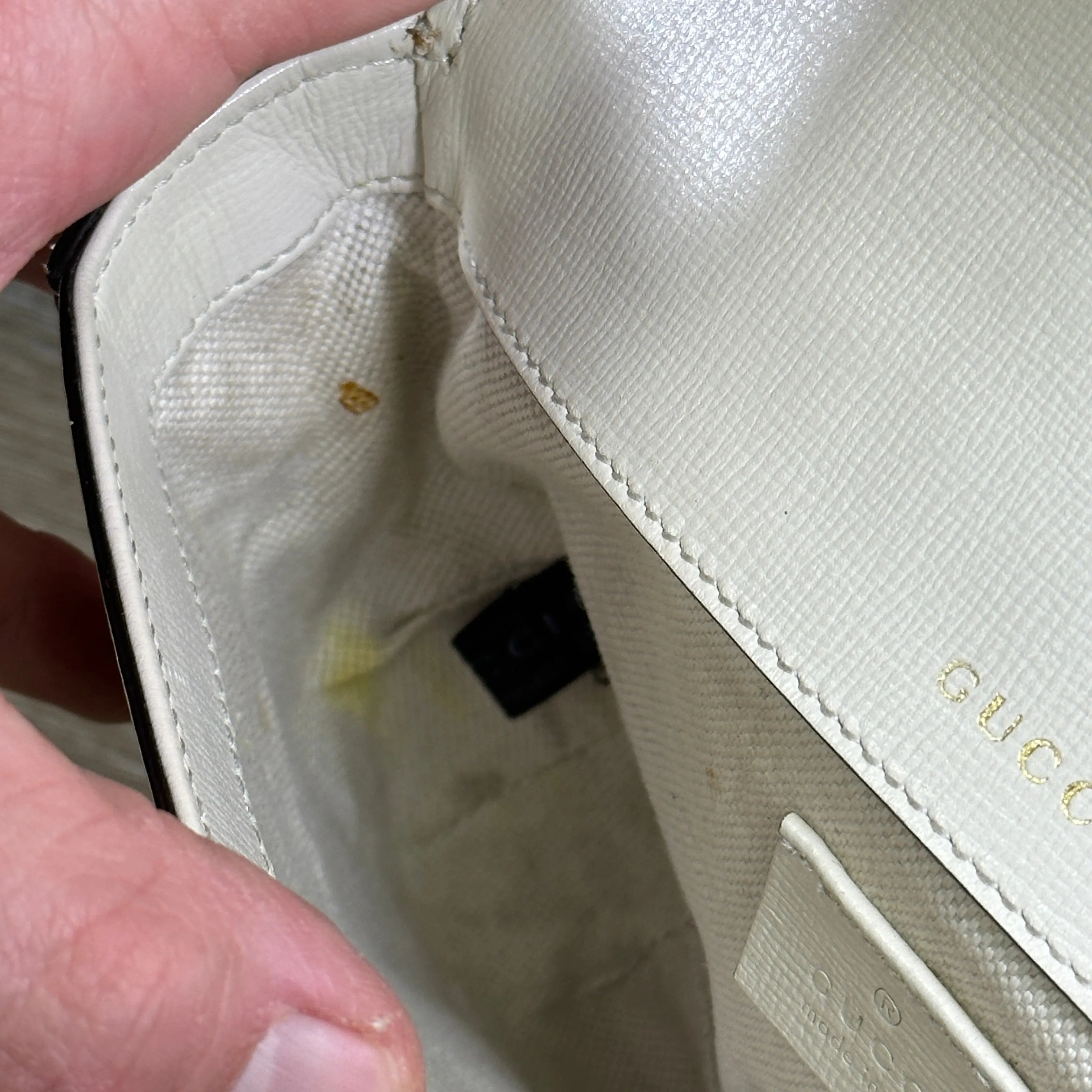 Gucci GG Supreme Monogram Web Mini Horsebit 1955 Shoulder Bag - Beige Mystic White