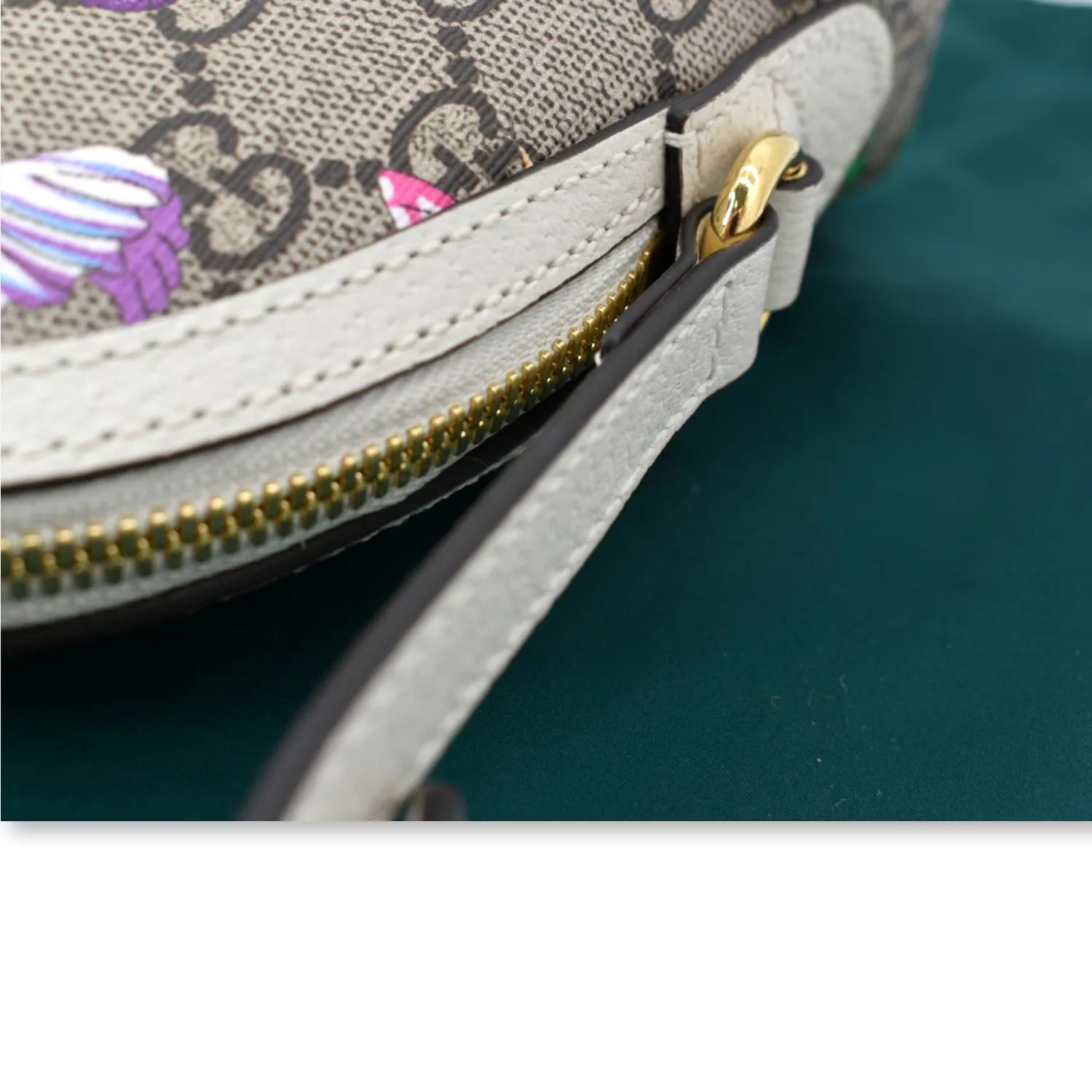 GUCCI Ophidia Flora Small Supreme Canvas Shoulder Bag Beige 499621