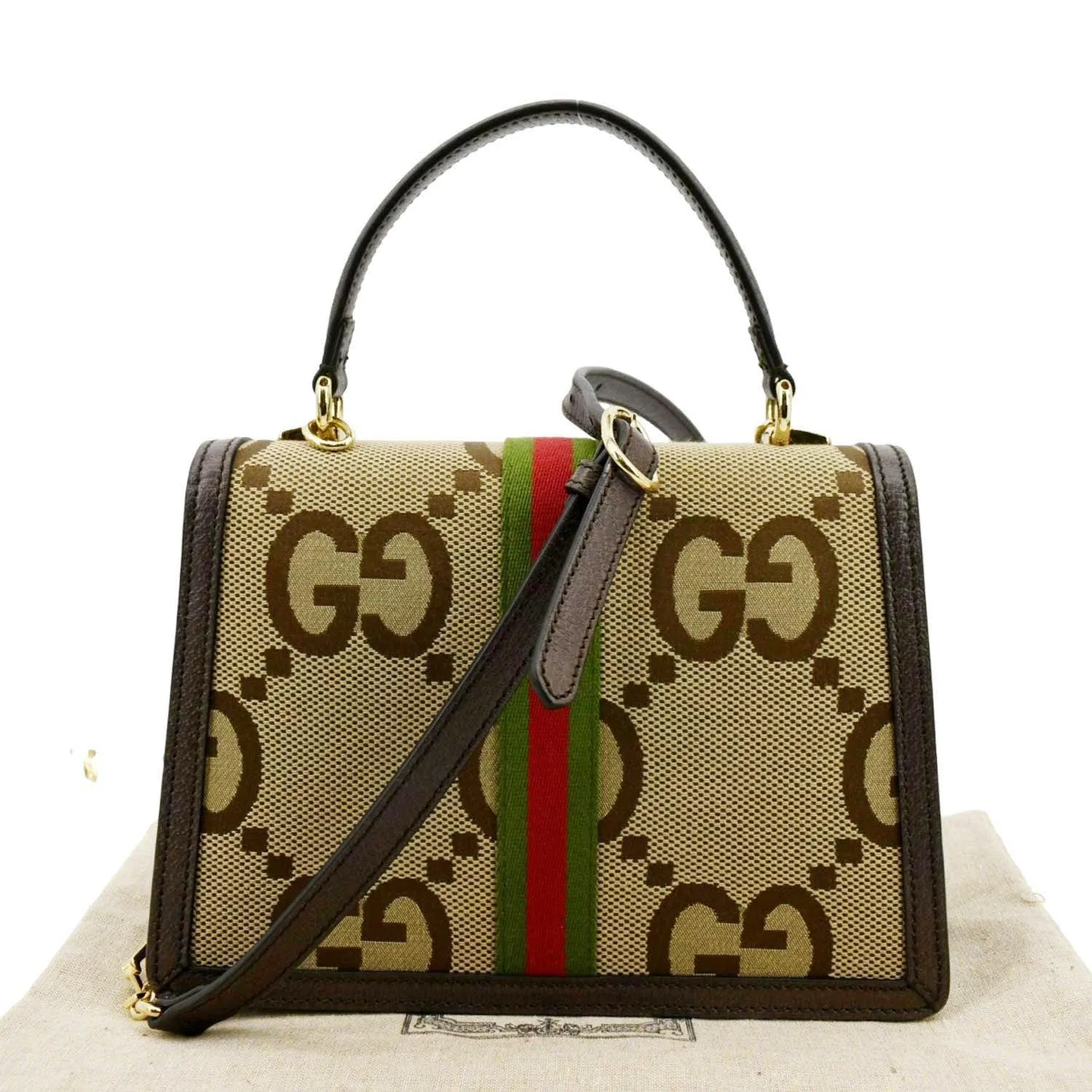 GUCCI Ophidia Small GG Canvas Tote Shoulder Bag Beige 651055