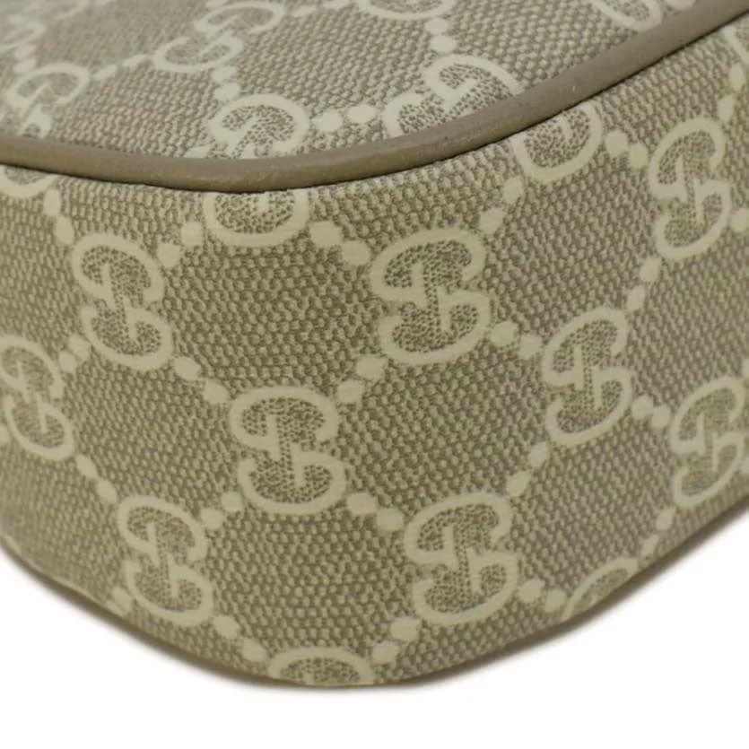 GUCCI Ophidia Web Small GG Supreme Canvas Shoulder Bag Beige 735132