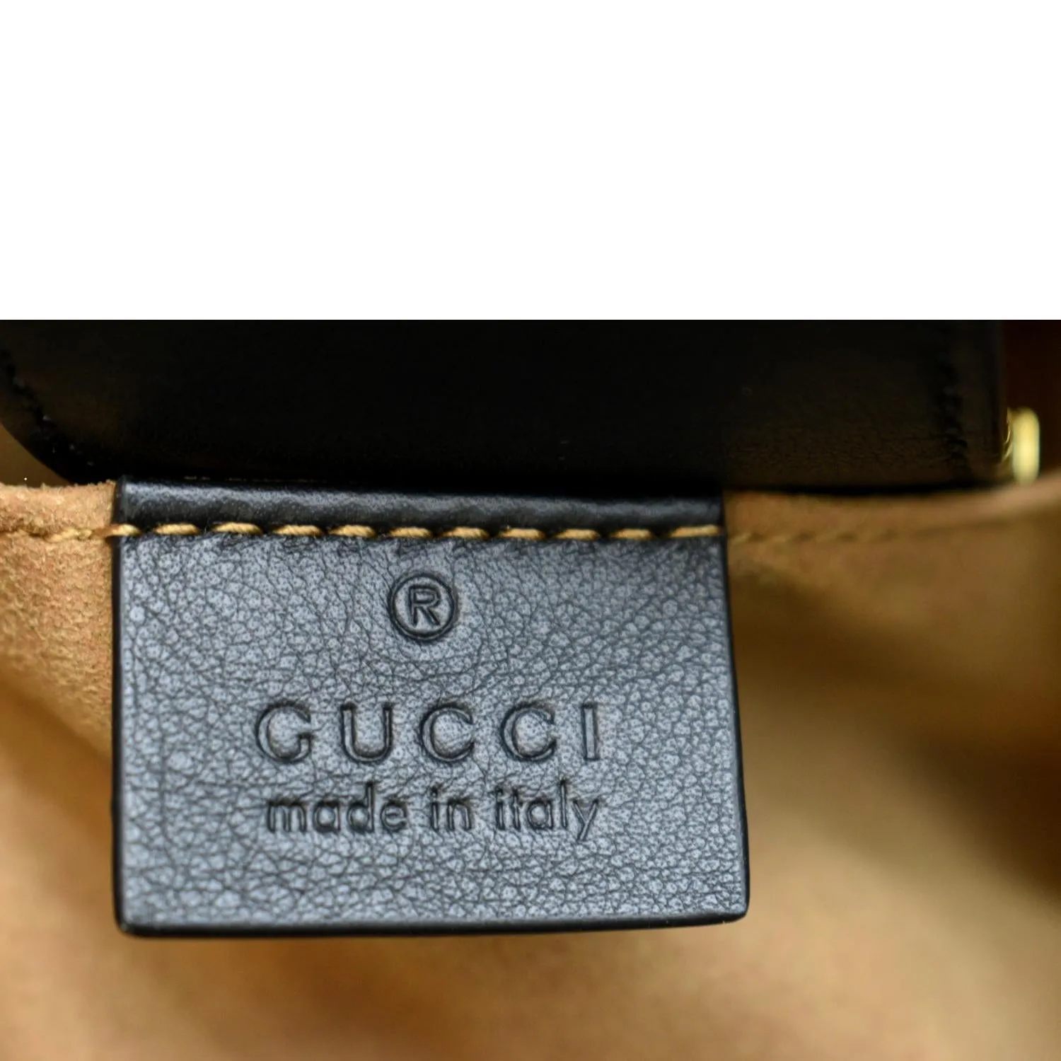 GUCCI Padlock Small GG Supreme Canvas Shoulder Bag Beige/Ebony 498156