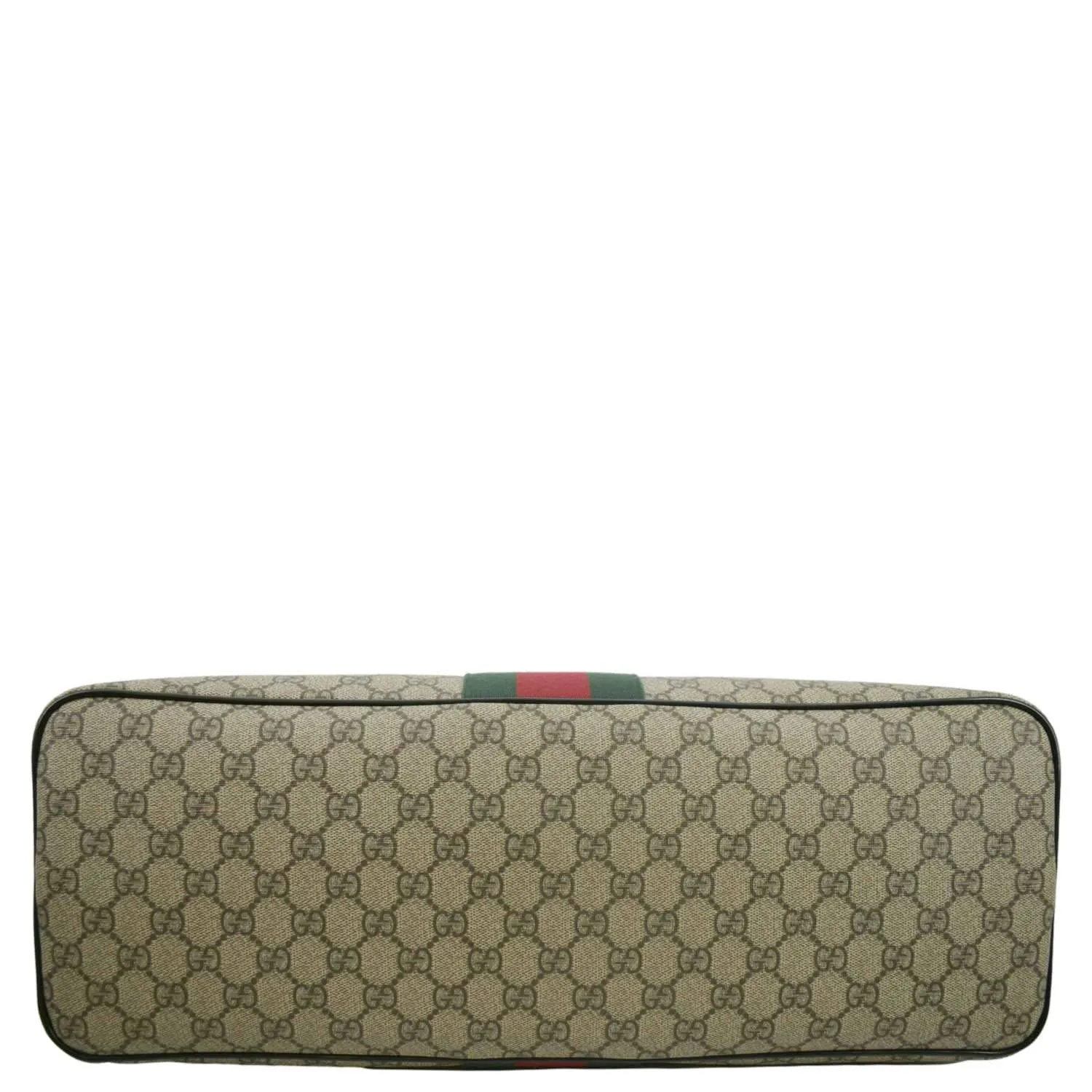 GUCCI Zipper Web GG Supreme Canvas Tote Shoulder Bag Black 359261