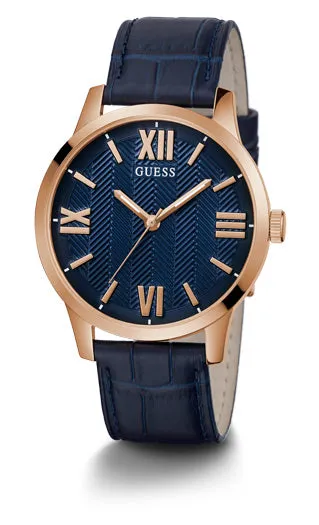 Guess Gents Campbell Rose Gold & Navy Watch