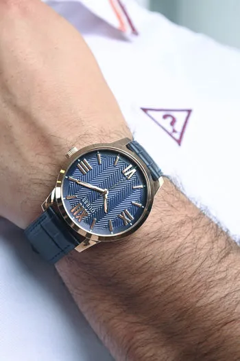 Guess Gents Campbell Rose Gold & Navy Watch