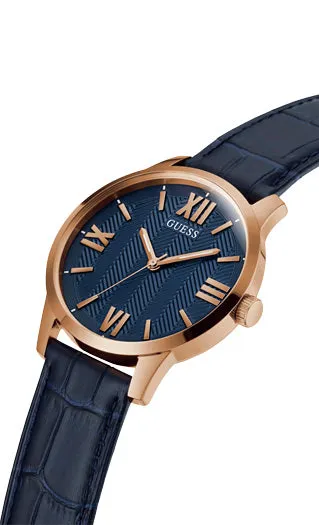 Guess Gents Campbell Rose Gold & Navy Watch