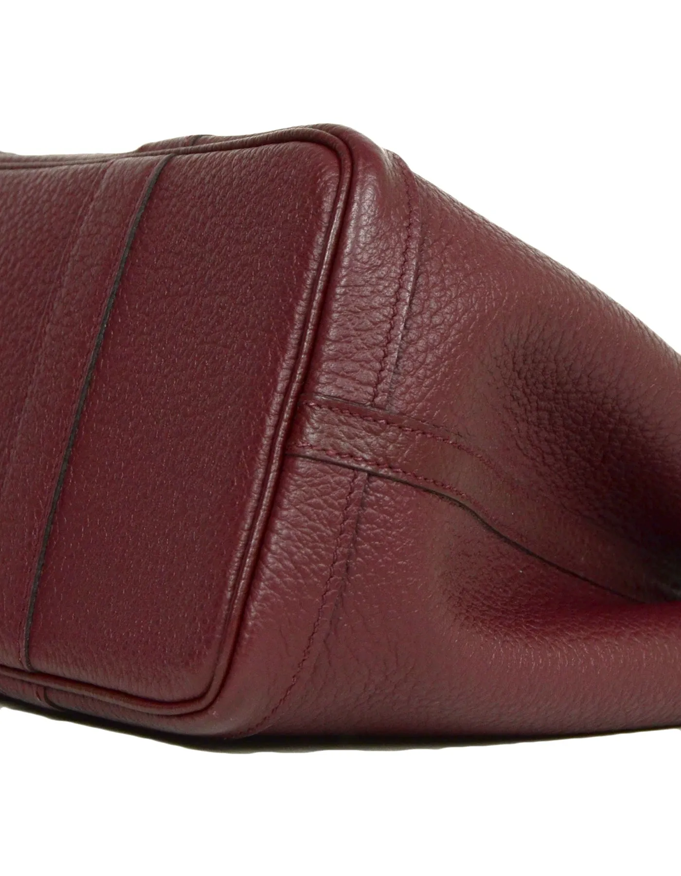 Hermes Burgundy Negonda Leather Garden Party 30 Bag
