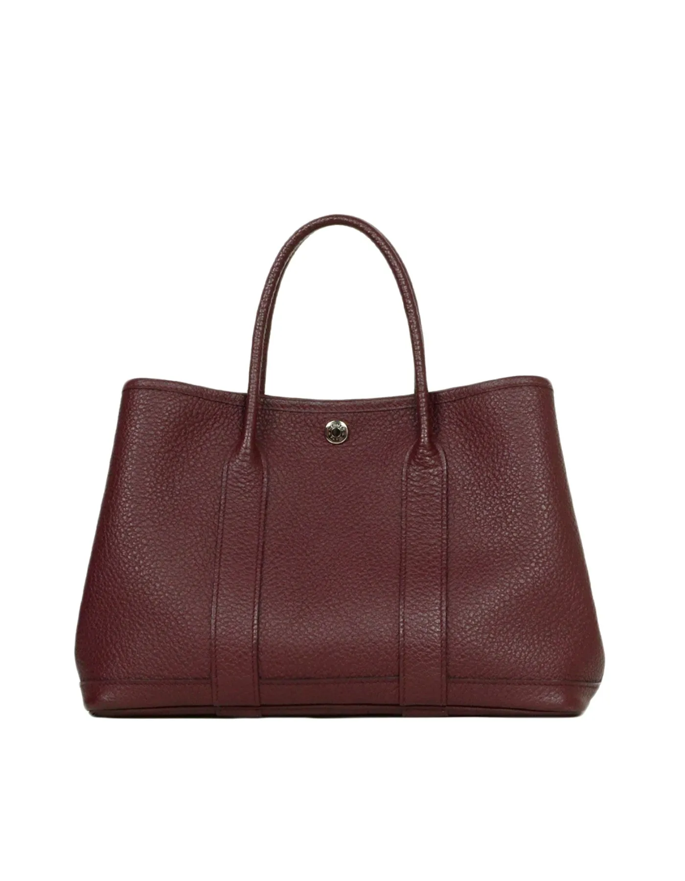 Hermes Burgundy Negonda Leather Garden Party 30 Bag
