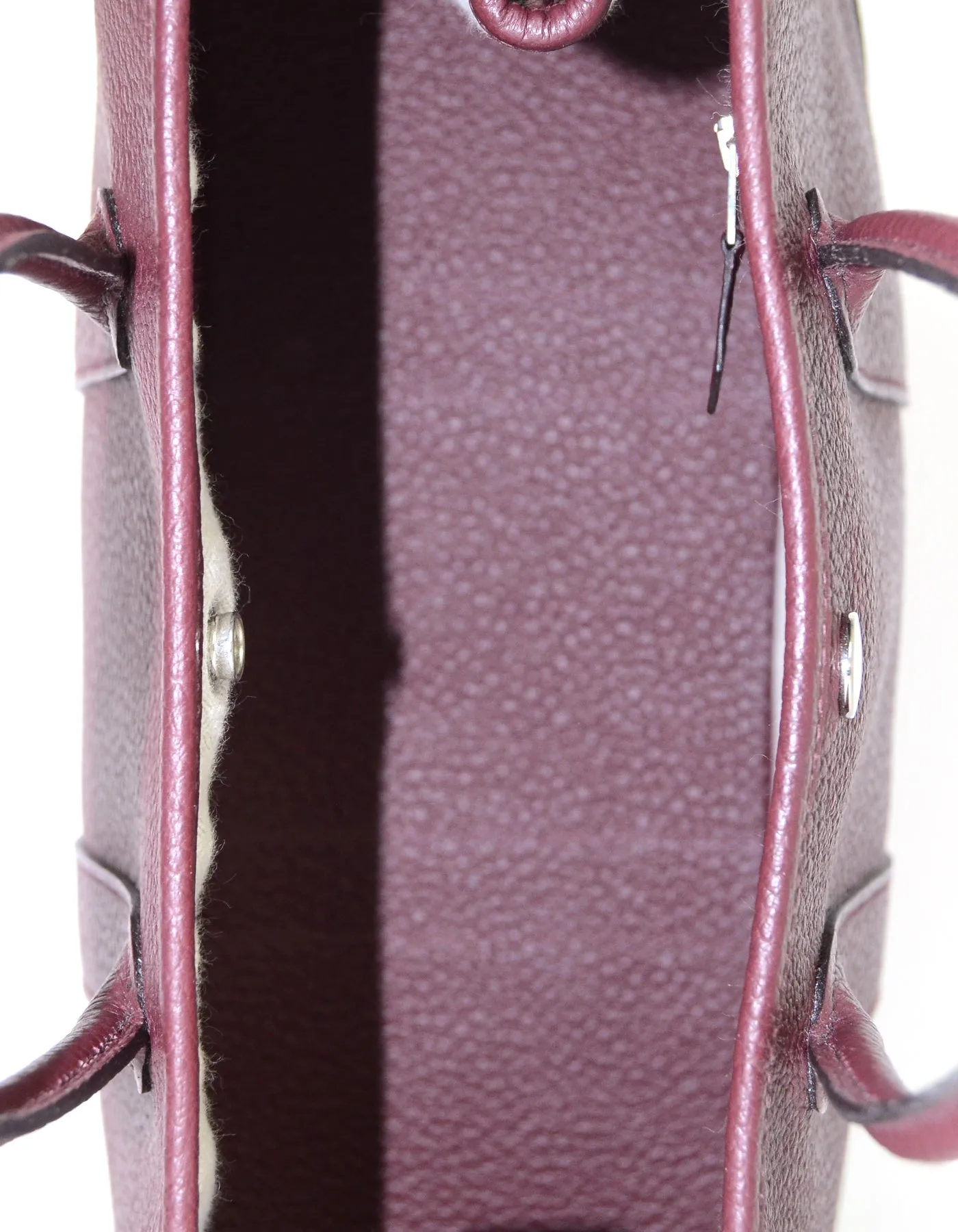 Hermes Burgundy Negonda Leather Garden Party 30 Bag