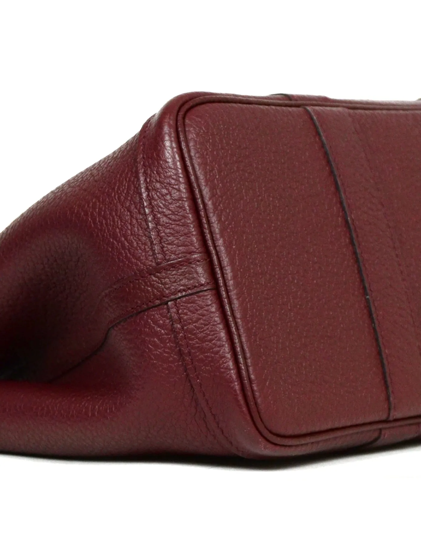 Hermes Burgundy Negonda Leather Garden Party 30 Bag