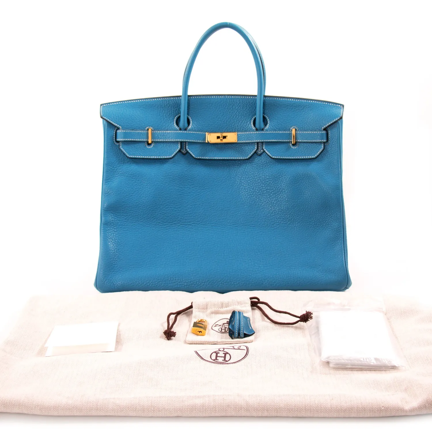 Hermès Birkin 40 Bleu Jean Clemence