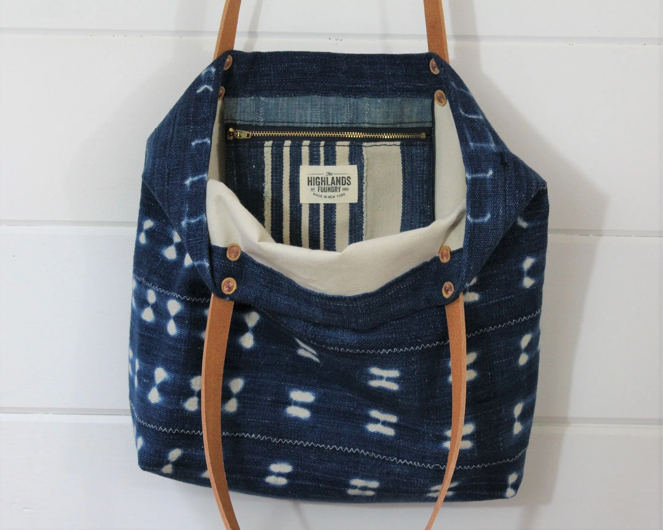 Indigo Shibori Tote