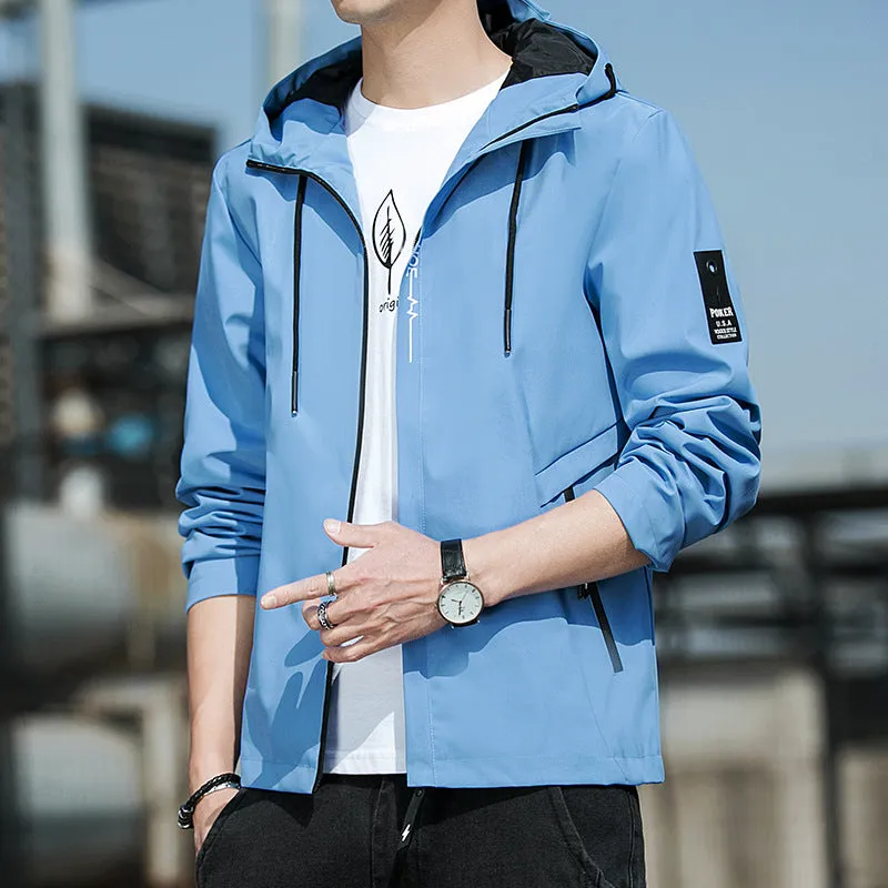 INSTOCK - 2024 Spring Men's Jacket Hooded Coat Men's Clothing
