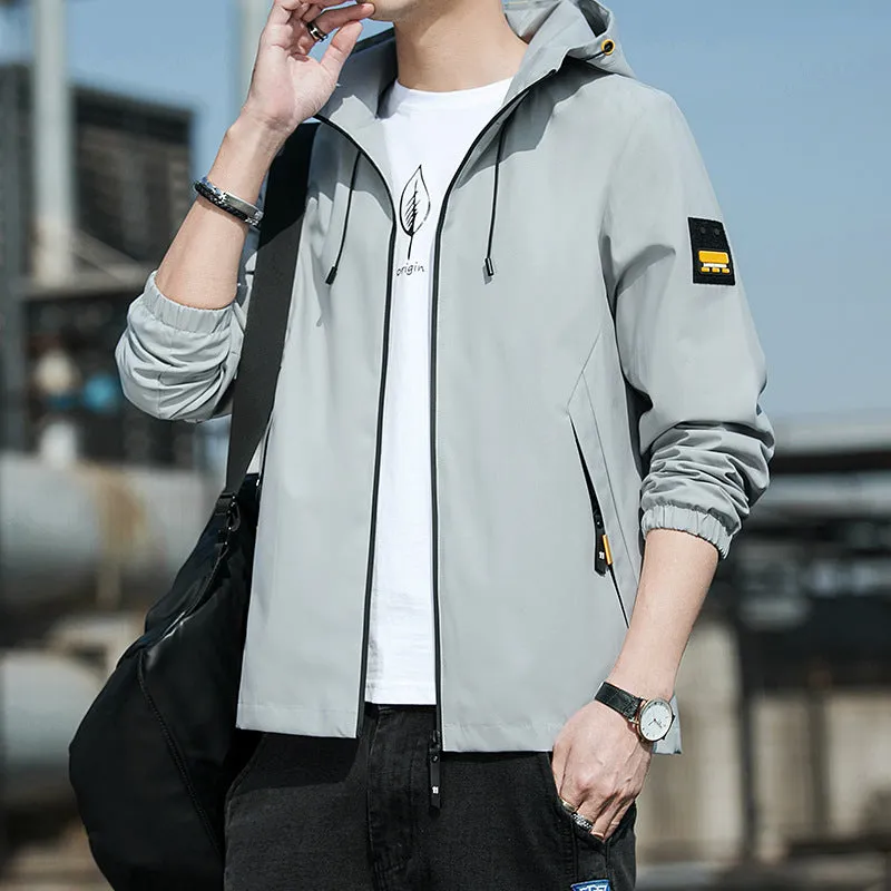 INSTOCK - 2024 Spring Men's Jacket Hooded Coat Men's Clothing