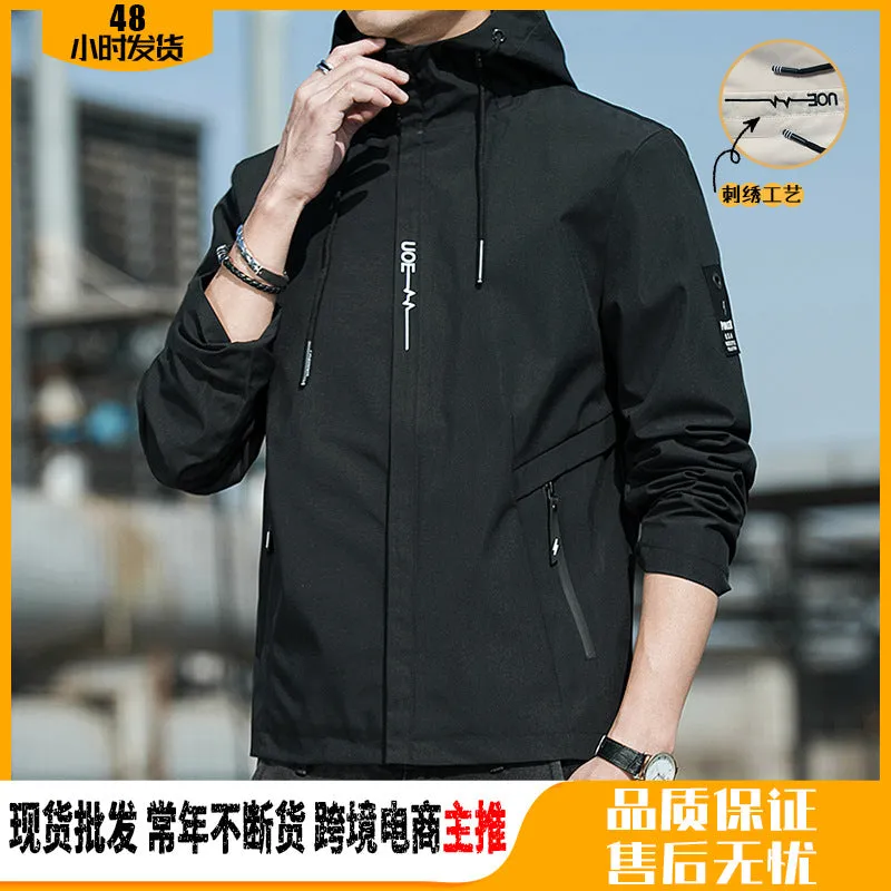 INSTOCK - 2024 Spring Men's Jacket Hooded Coat Men's Clothing