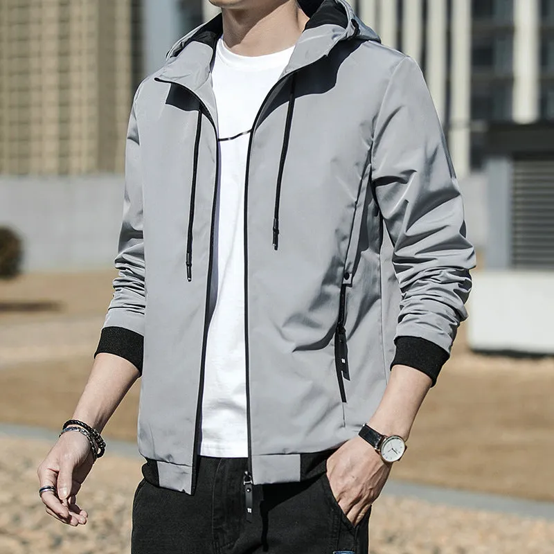 INSTOCK - 2024 Spring Men's Jacket Hooded Coat Men's Clothing