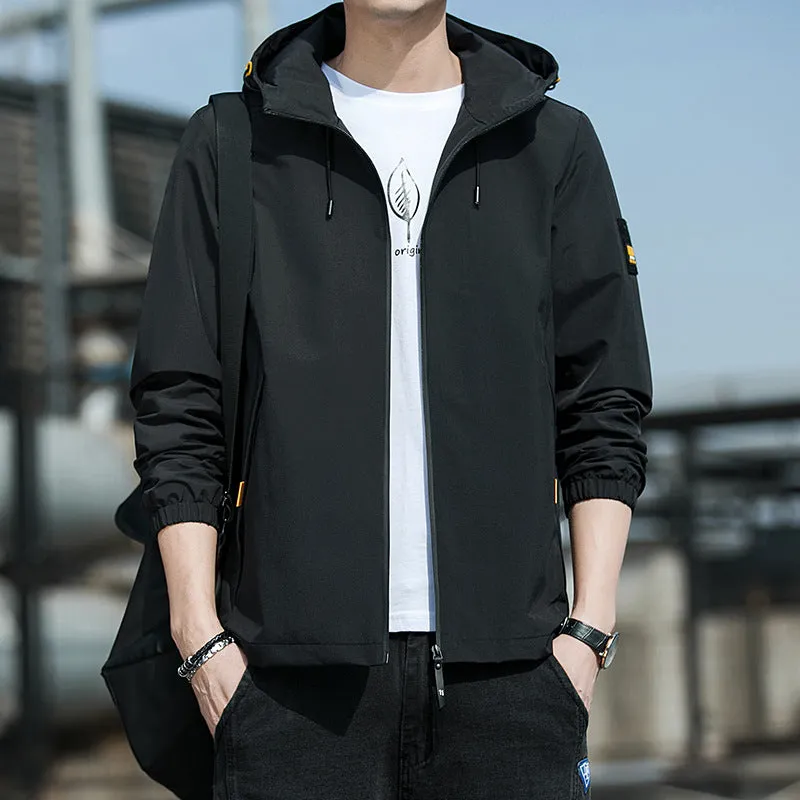 INSTOCK - 2024 Spring Men's Jacket Hooded Coat Men's Clothing