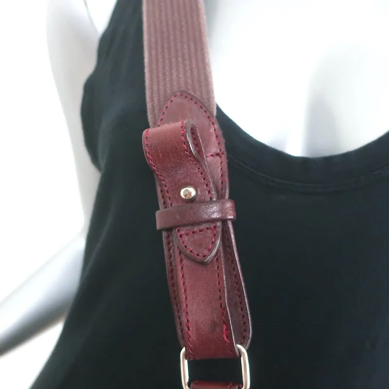 Isabel Marant Ballwin Small Crossbody Bag Red Suede & Burgundy Leather