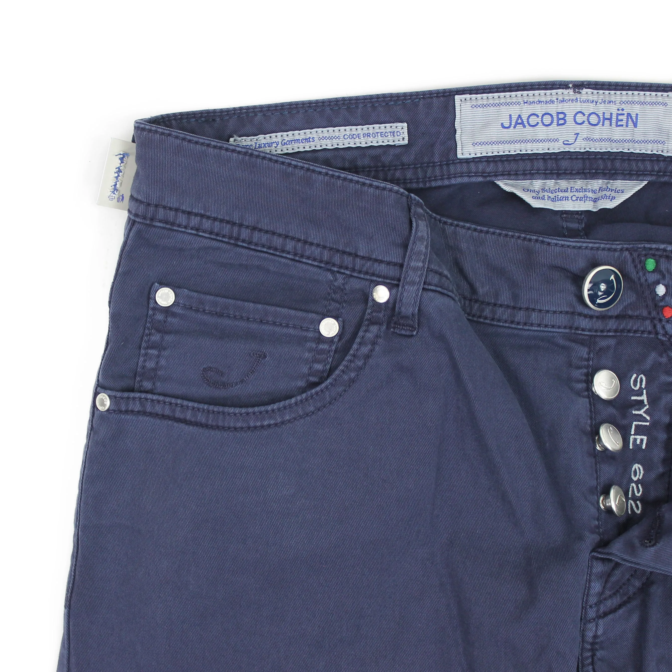 Jacob Cohen - J622 Comf Slim Fit Chino Jeans in Vintage Navy