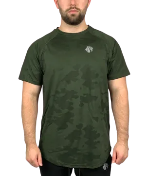 Jacquard Camo Tee - Dark Olive