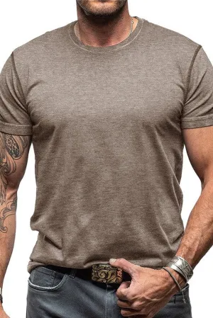 Jake Round Neck Henley - Khaki