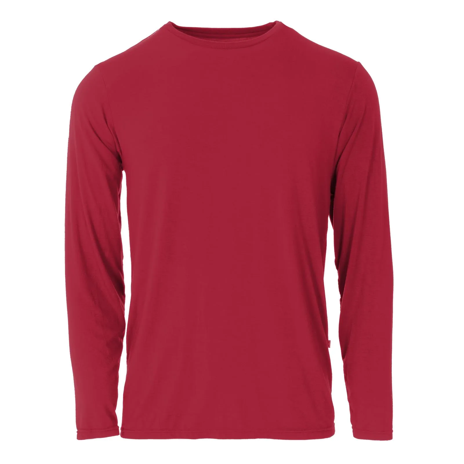 Kickee Pants Men's Long Sleeve Crew Neck Tee Crimson
