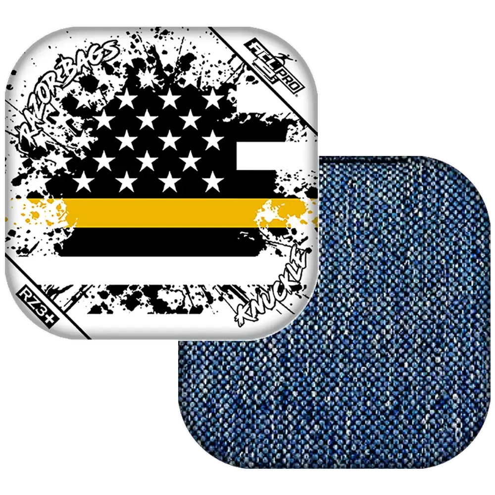 Knuckle | Gold Line Flag | ACL PRO Razor Cornhole Bags