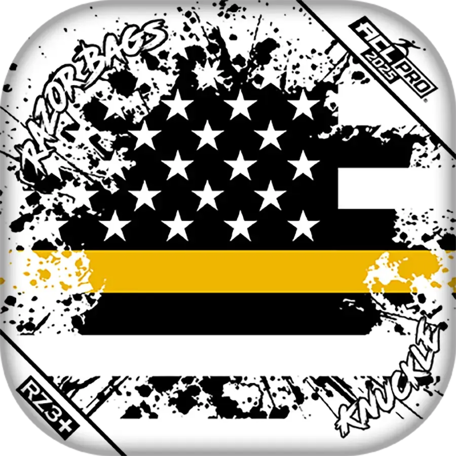 Knuckle | Gold Line Flag | ACL PRO Razor Cornhole Bags