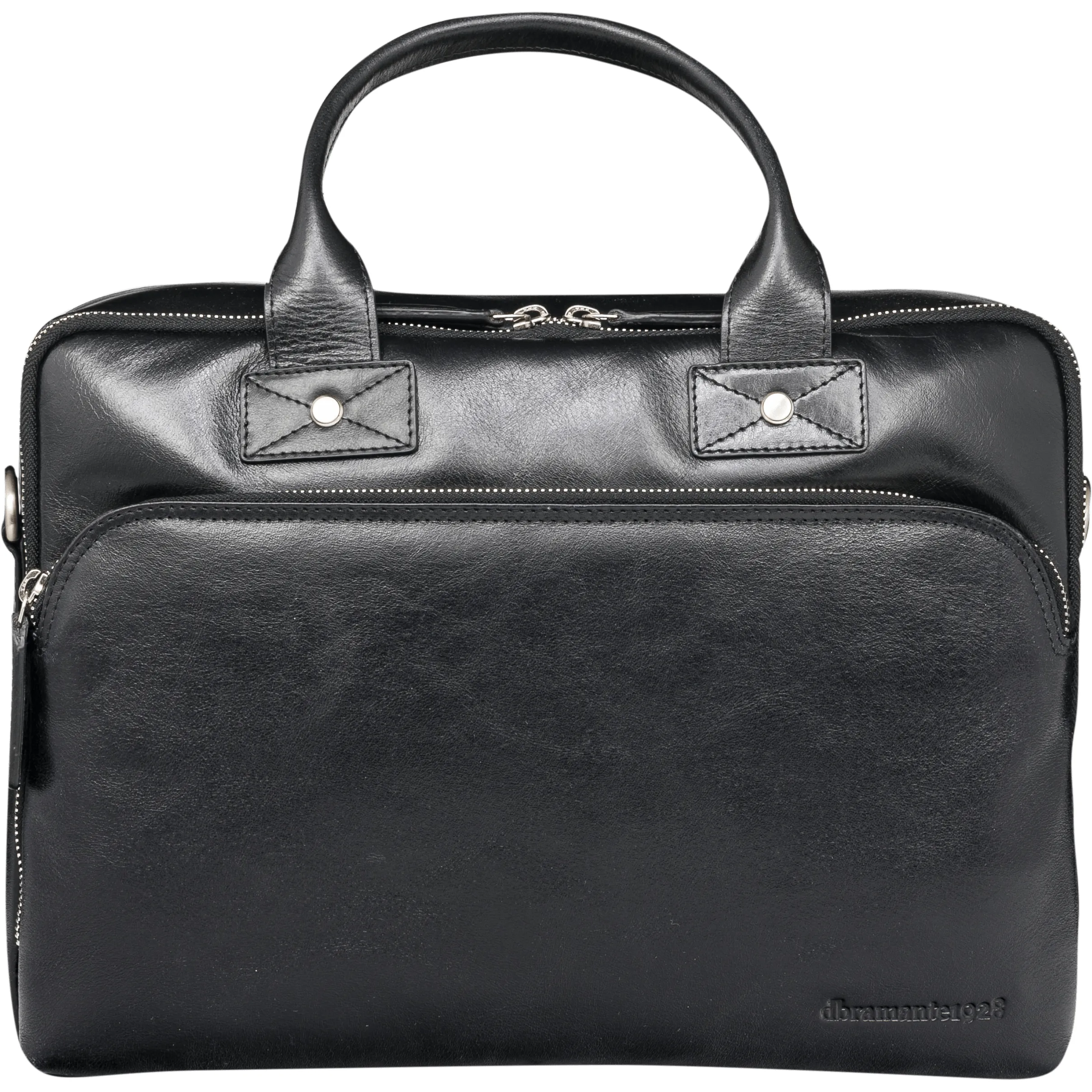 Kronborg 16" Leather Laptop Briefcase - Black