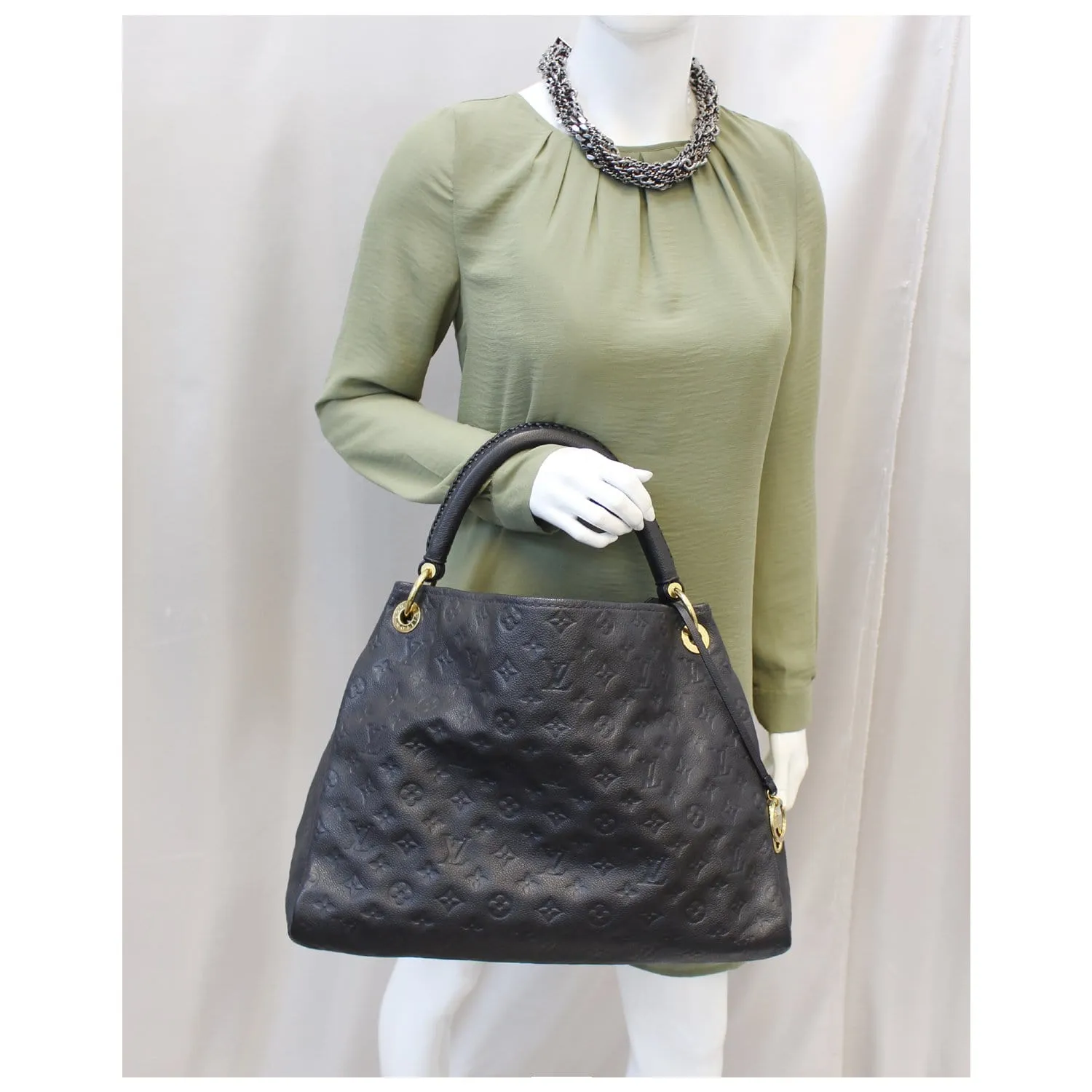 Louis Vuitton Artsy MM Empreinte Blue Infini Monogram Shoulder Bag