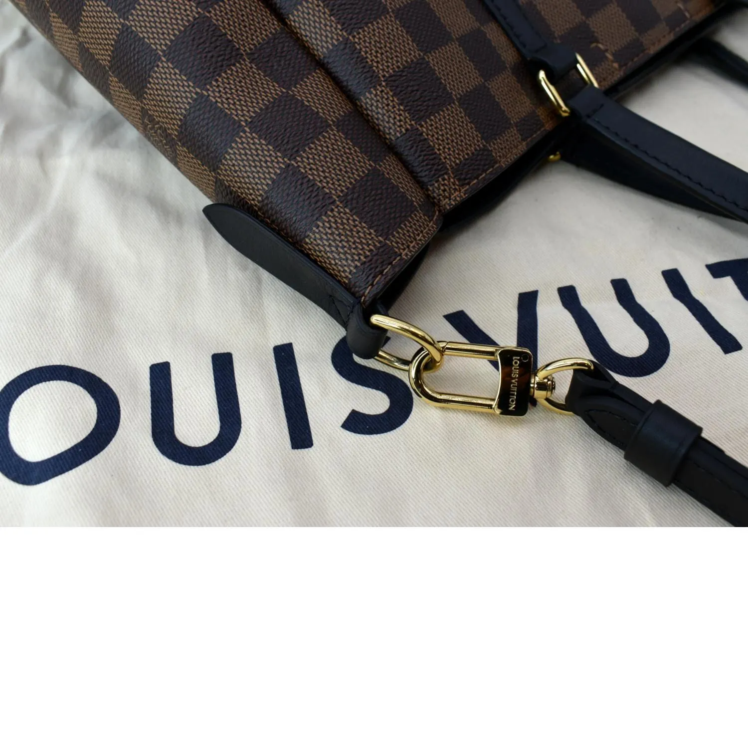 LOUIS VUITTON Belmont NM Damier Ebene Shoulder Bag Brown