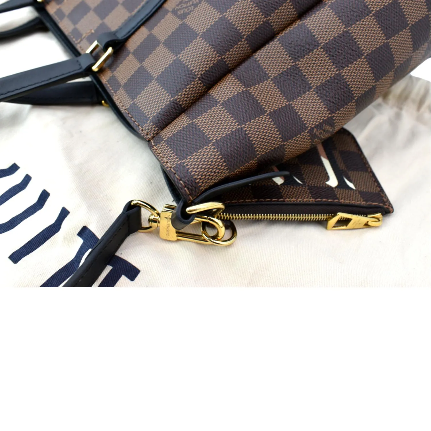 LOUIS VUITTON Belmont NM Damier Ebene Shoulder Bag Brown