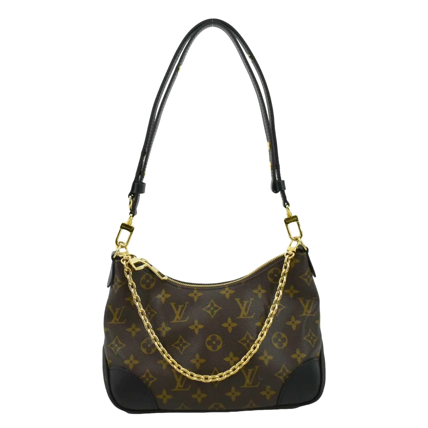 LOUIS VUITTON Boulogne NM Monogram Canvas Shoulder Bag Black