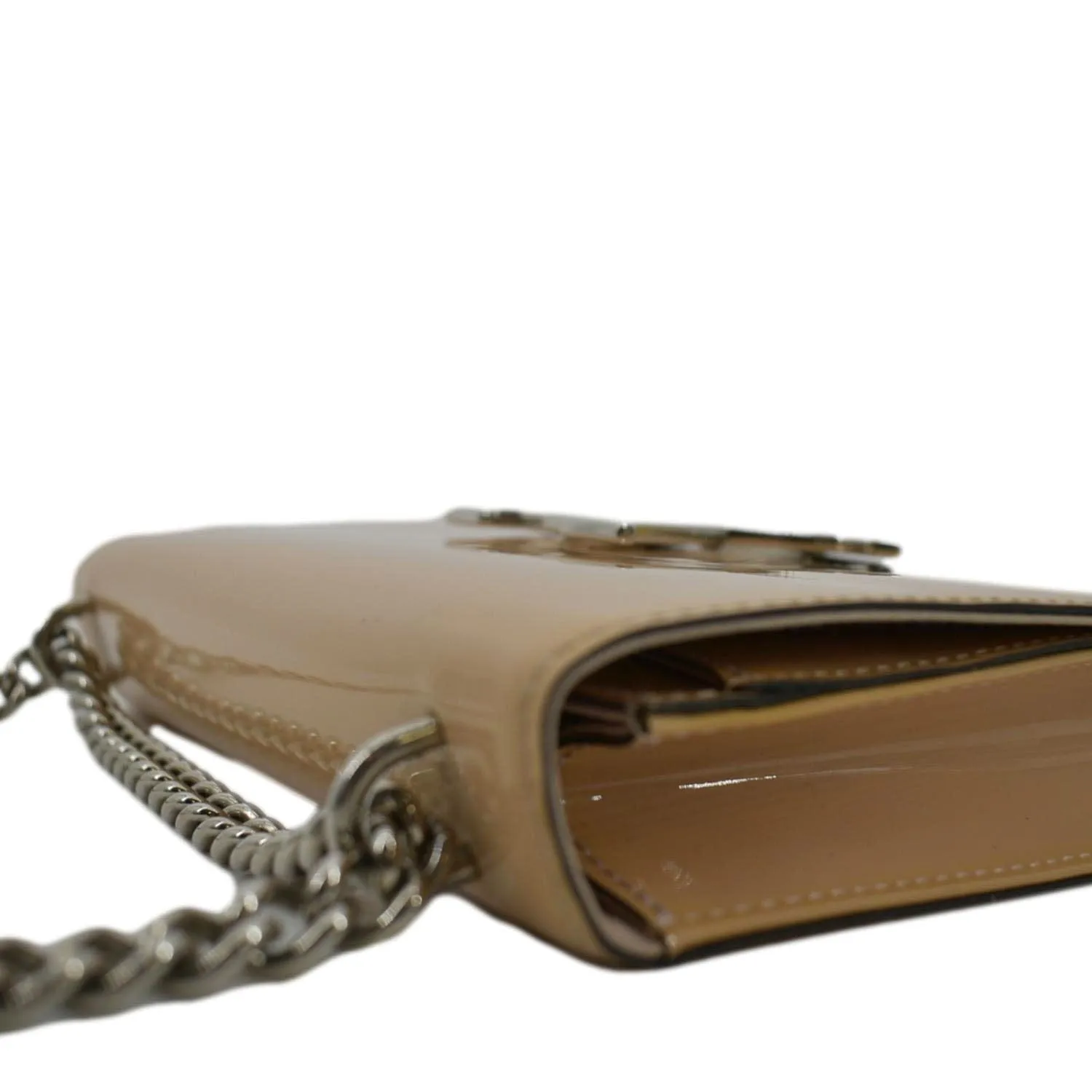 LOUIS VUITTON Chain Louise GM Leather Shoulder Bag Beige