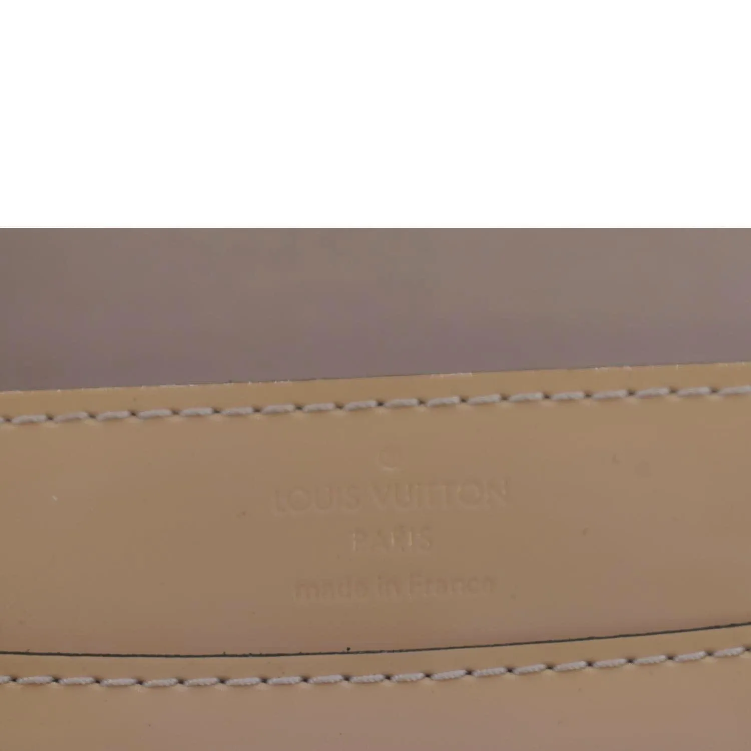 LOUIS VUITTON Chain Louise GM Leather Shoulder Bag Beige