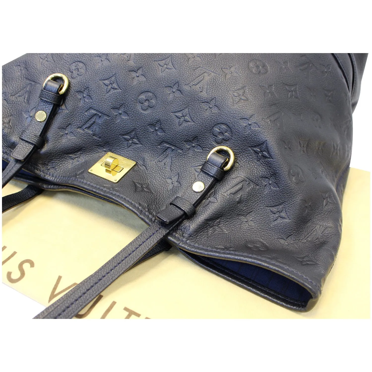 LOUIS VUITTON Citadine GM Empreinte Leather Shoulder Bag Black