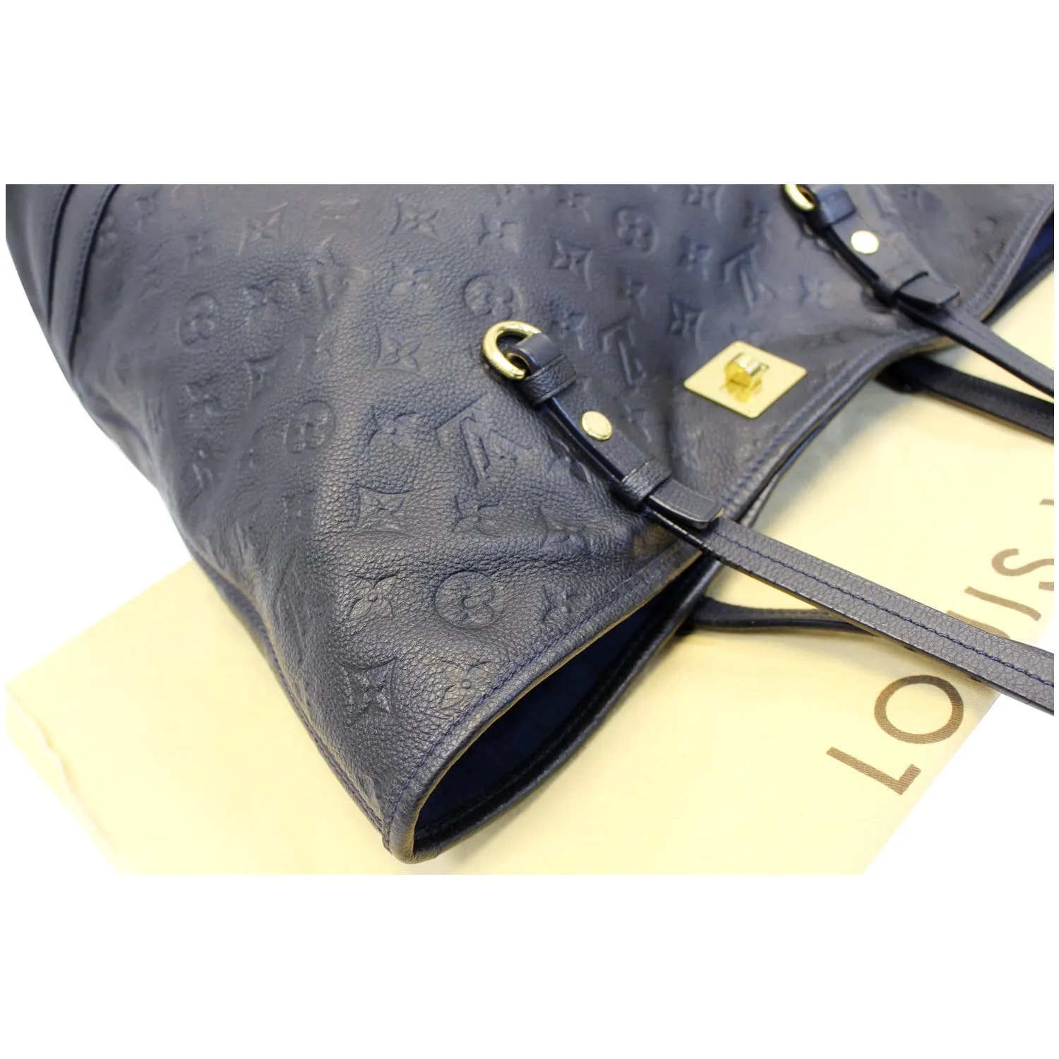 LOUIS VUITTON Citadine GM Empreinte Leather Shoulder Bag Black
